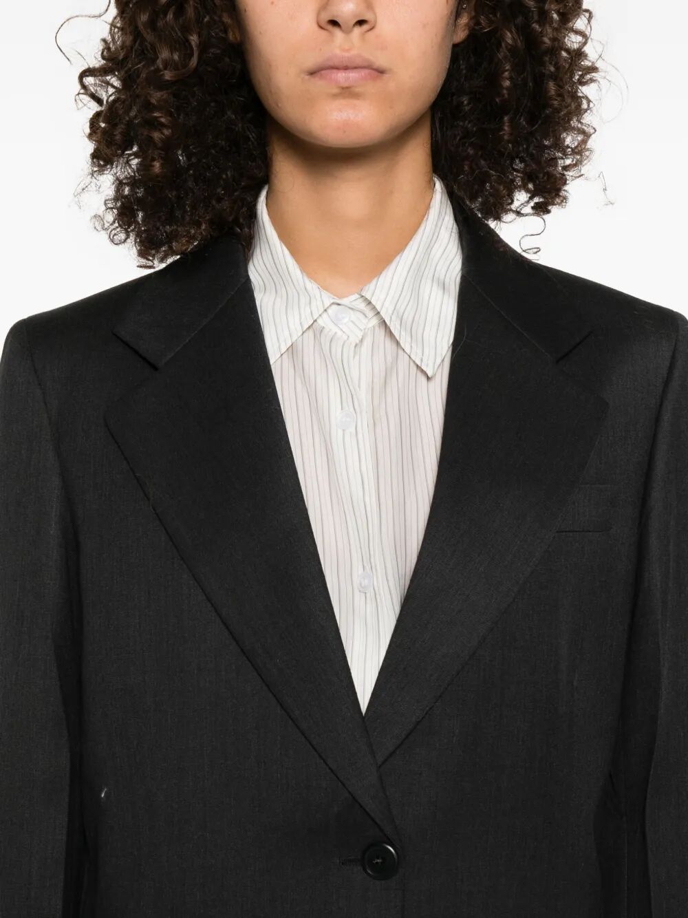 NOTCHED-LAPELS WOOL BLAZER