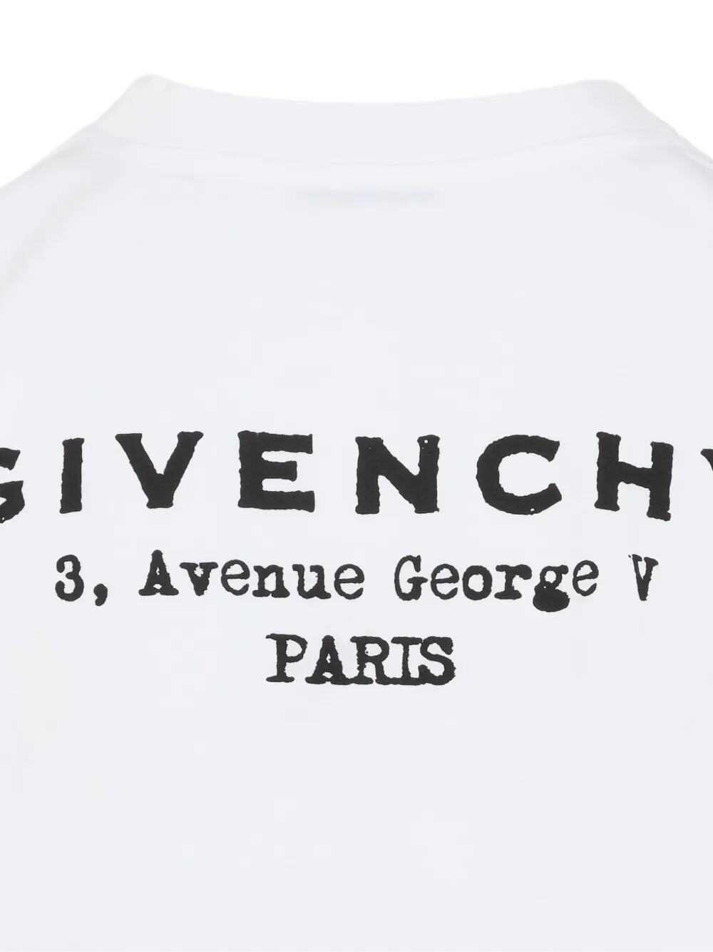 CROPPED FIT T-SHIRT IN COTTON WITH GIVENCHY STAMP PRINT
