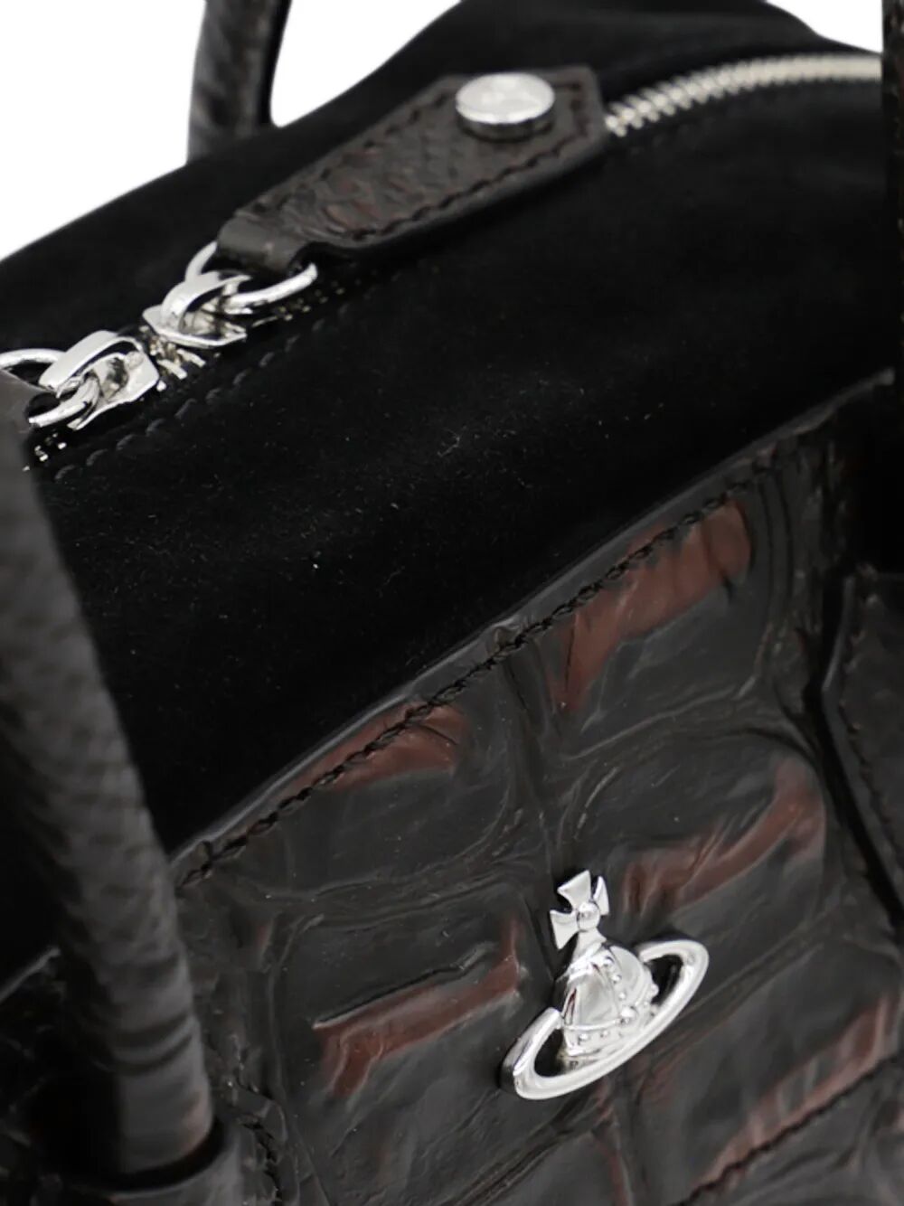 CROCODILE-EMBOSSED EFFECT SHIRLEY SMALL HOLDALL