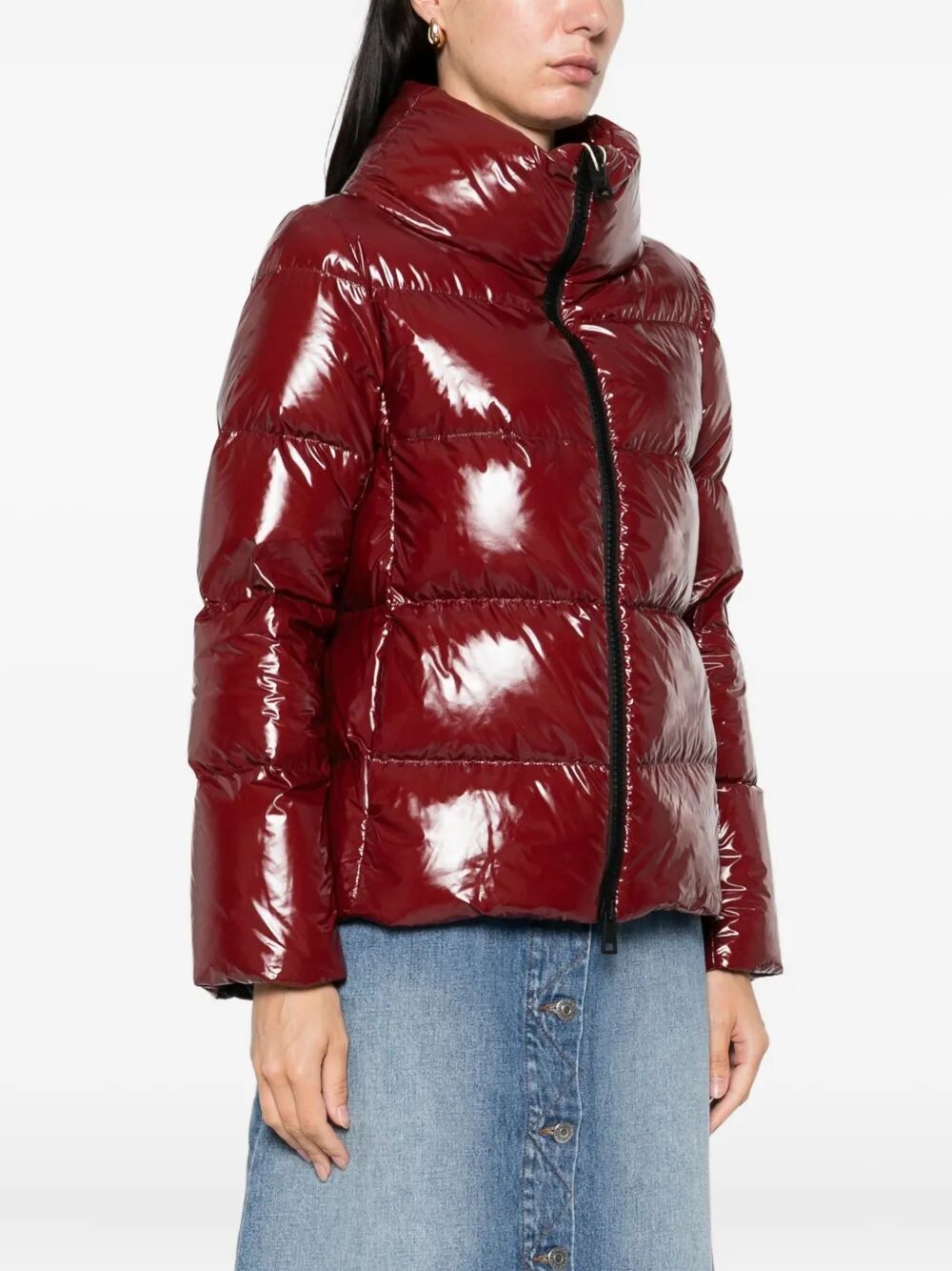 GLOSSY FINISH PUFFER JACKET