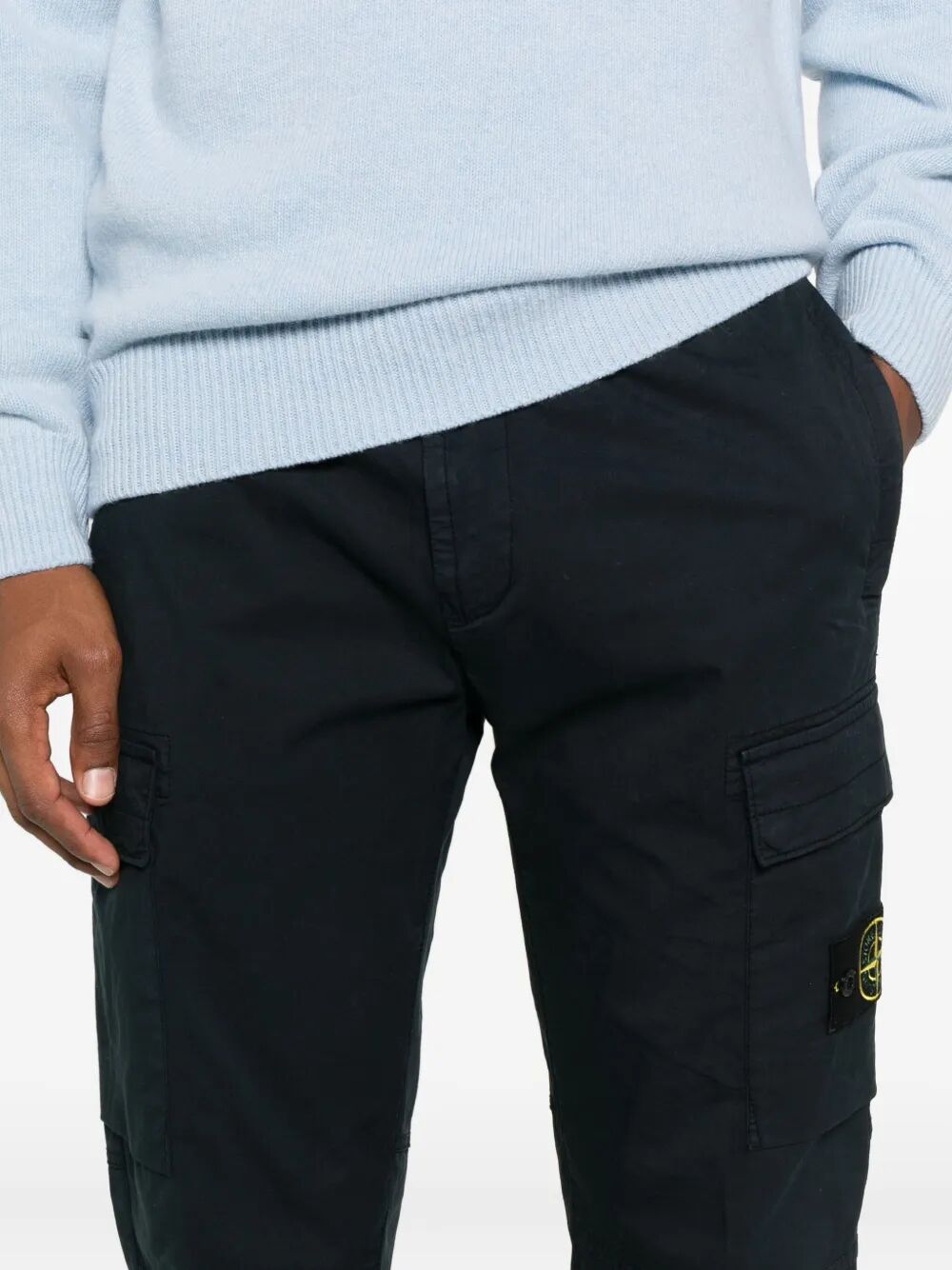 STRETCH COTTON TWILL CARGO PANTS