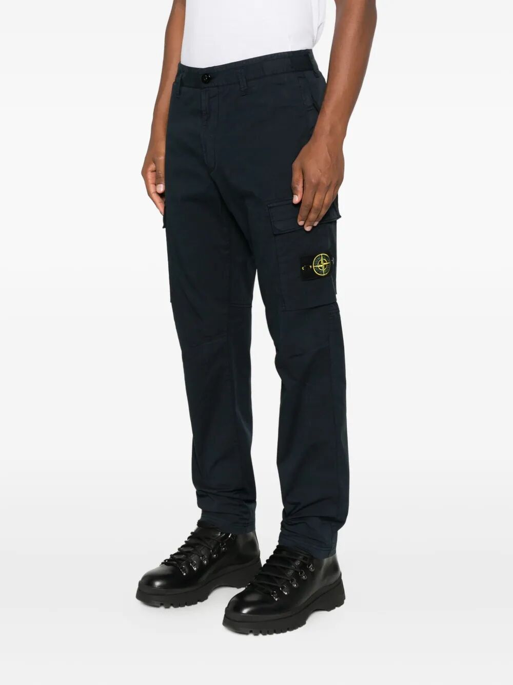 STRETCH COTTON TWILL CARGO PANTS