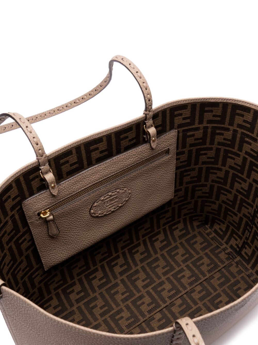 MEDIUM ROLL BAG WITH MACRO TOPSTITCHING