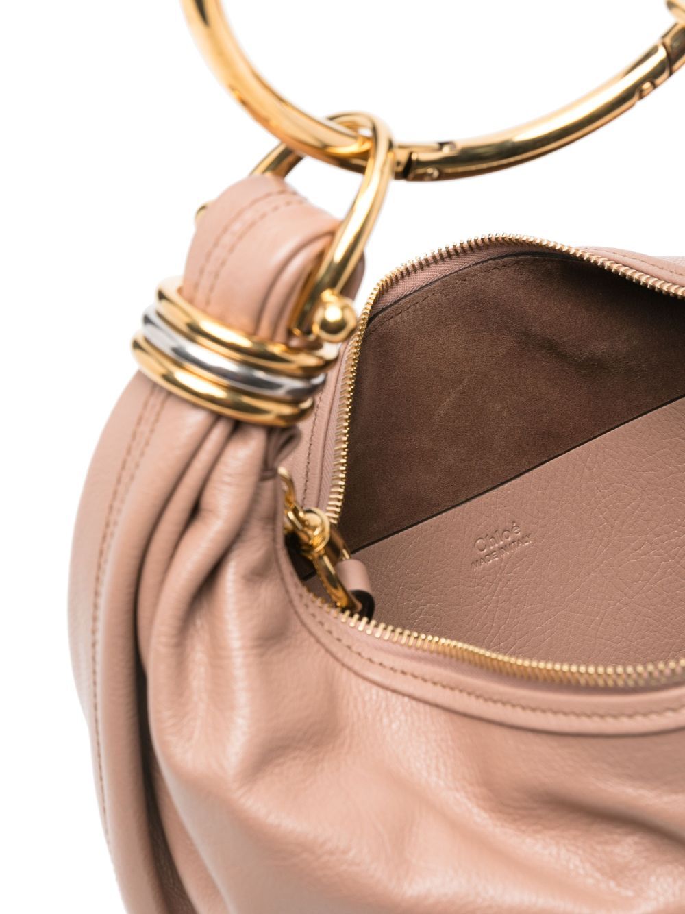 SMALL BRACELET HOBO BAG IN GRAINED LEATHER