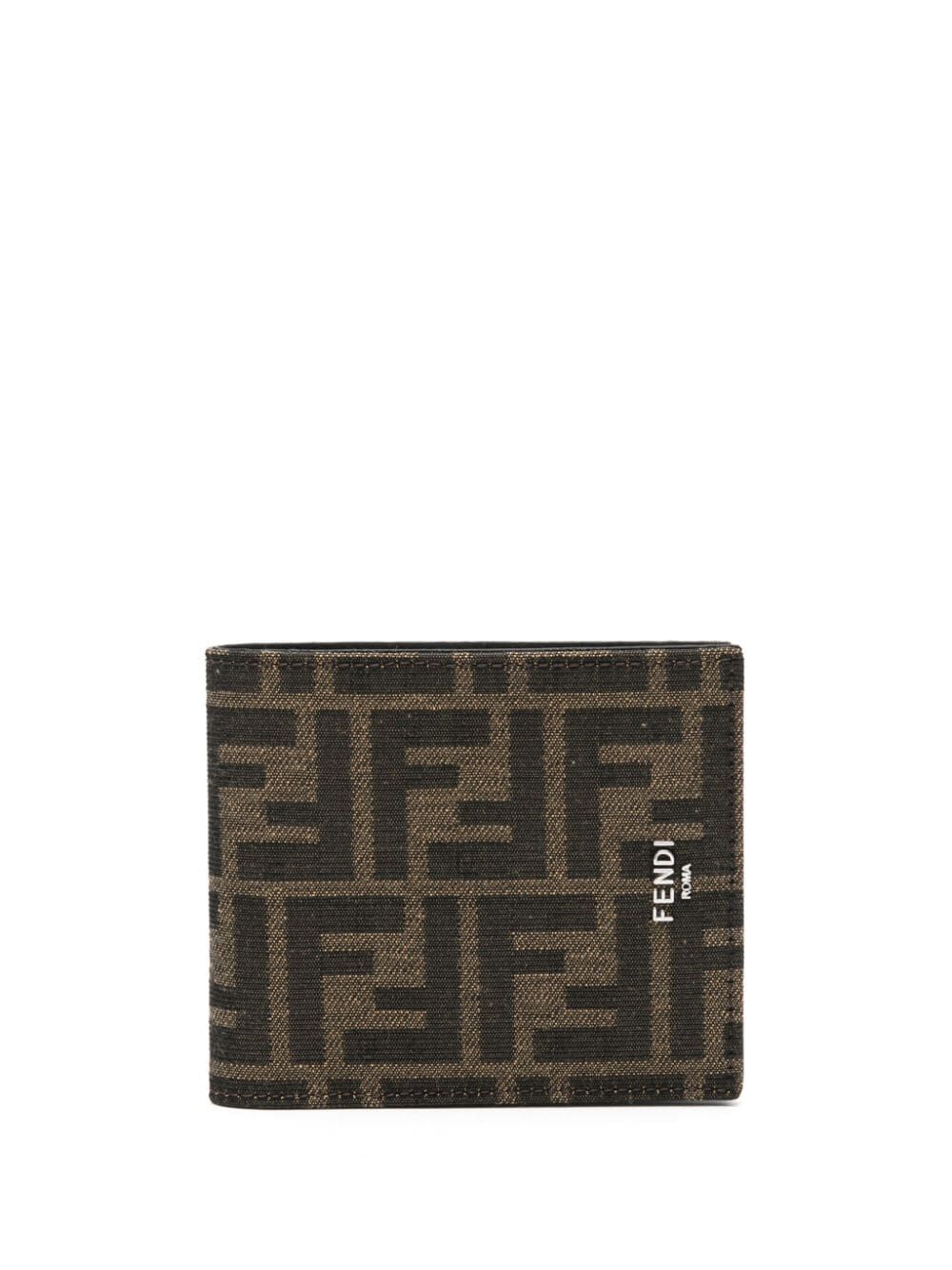 FF JACQUARD FABRIC BI-FOLD WALLET
