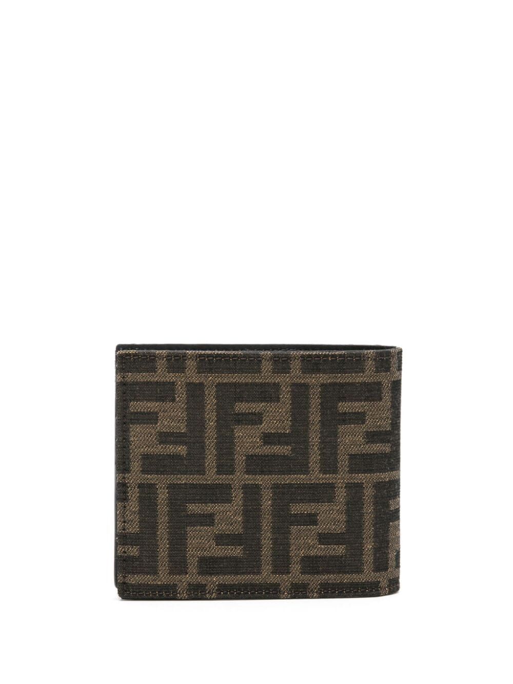 FF JACQUARD FABRIC BI-FOLD WALLET