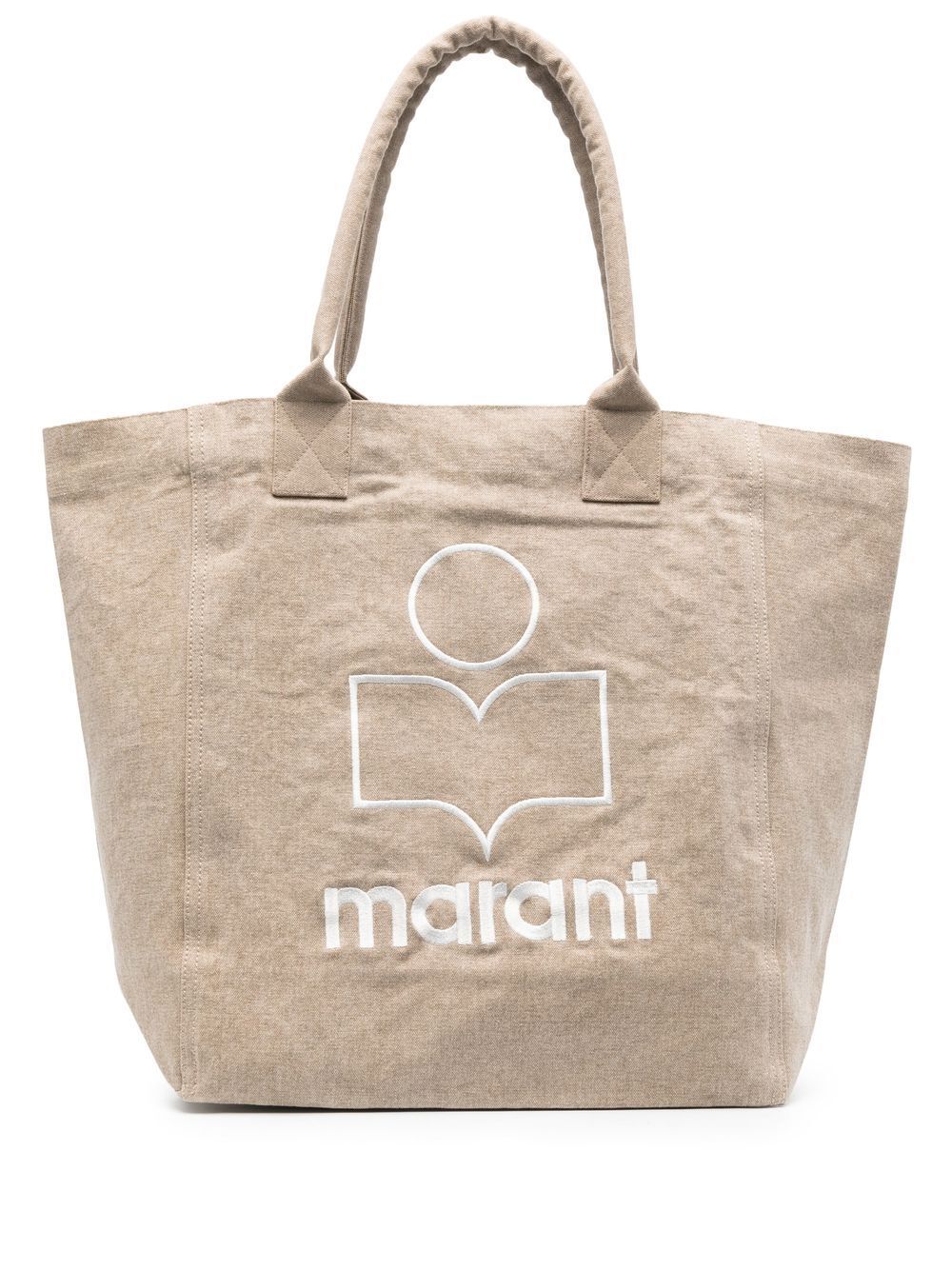 YENKY CANVAS TOTE BAG WITH EMBROIDERED LOGO