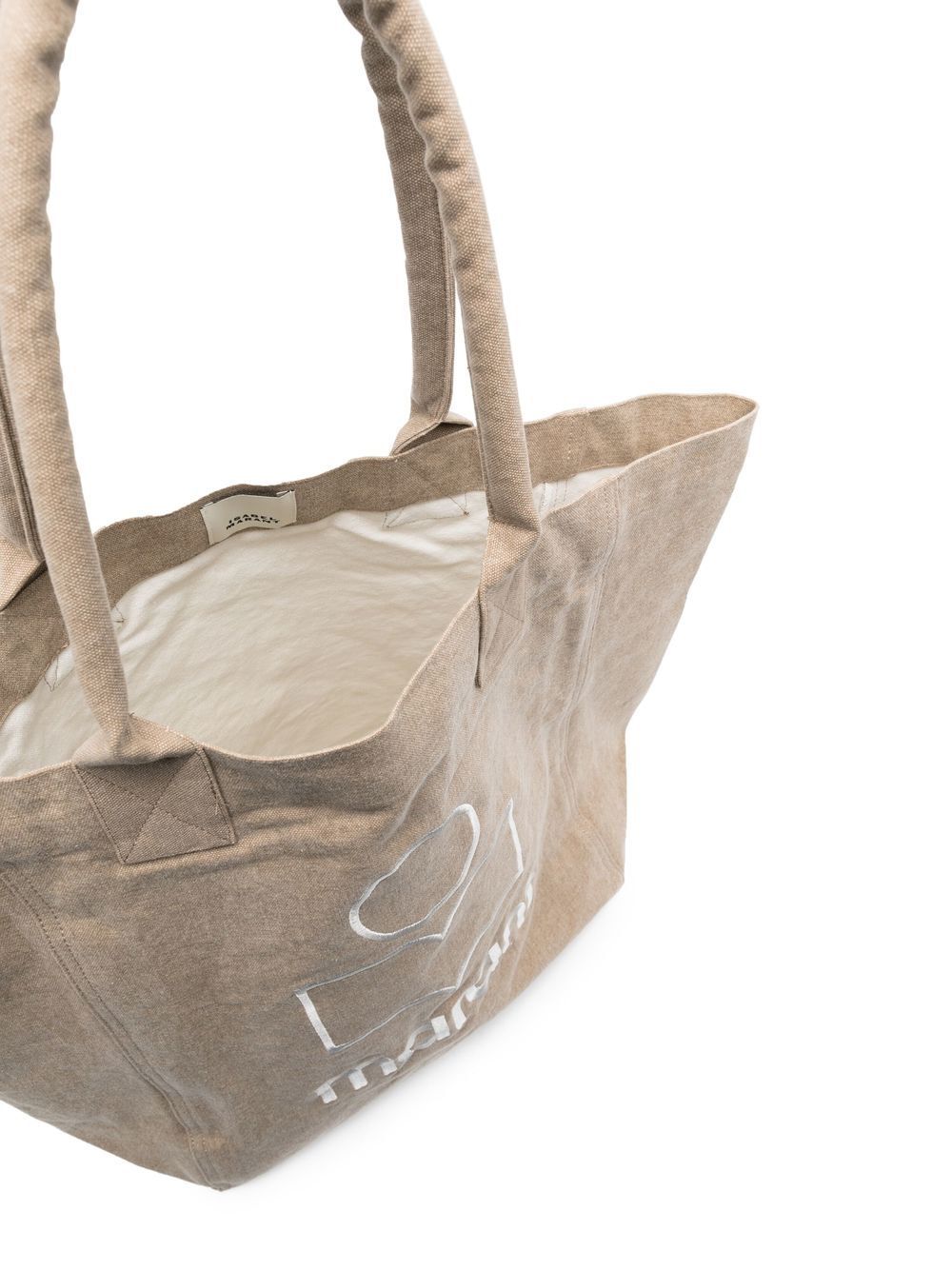 YENKY CANVAS TOTE BAG WITH EMBROIDERED LOGO
