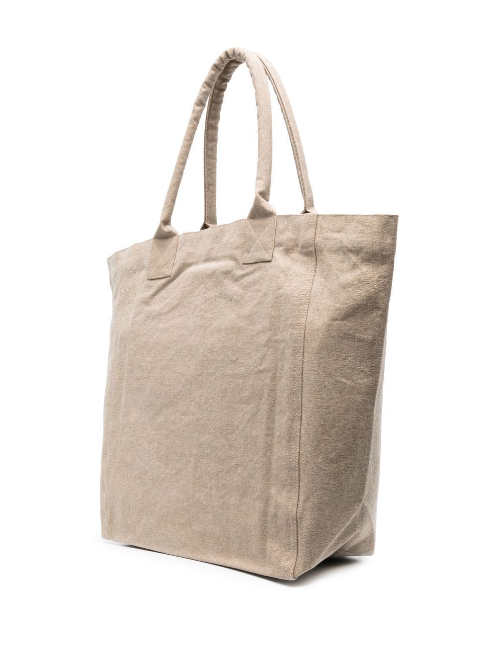 YENKY CANVAS TOTE BAG WITH EMBROIDERED LOGO