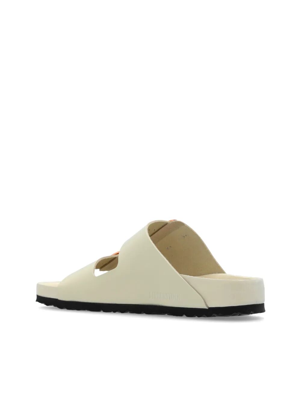 ARIZONA BIG BUCKLE HIGH-SHINE LEATHER SANDALS