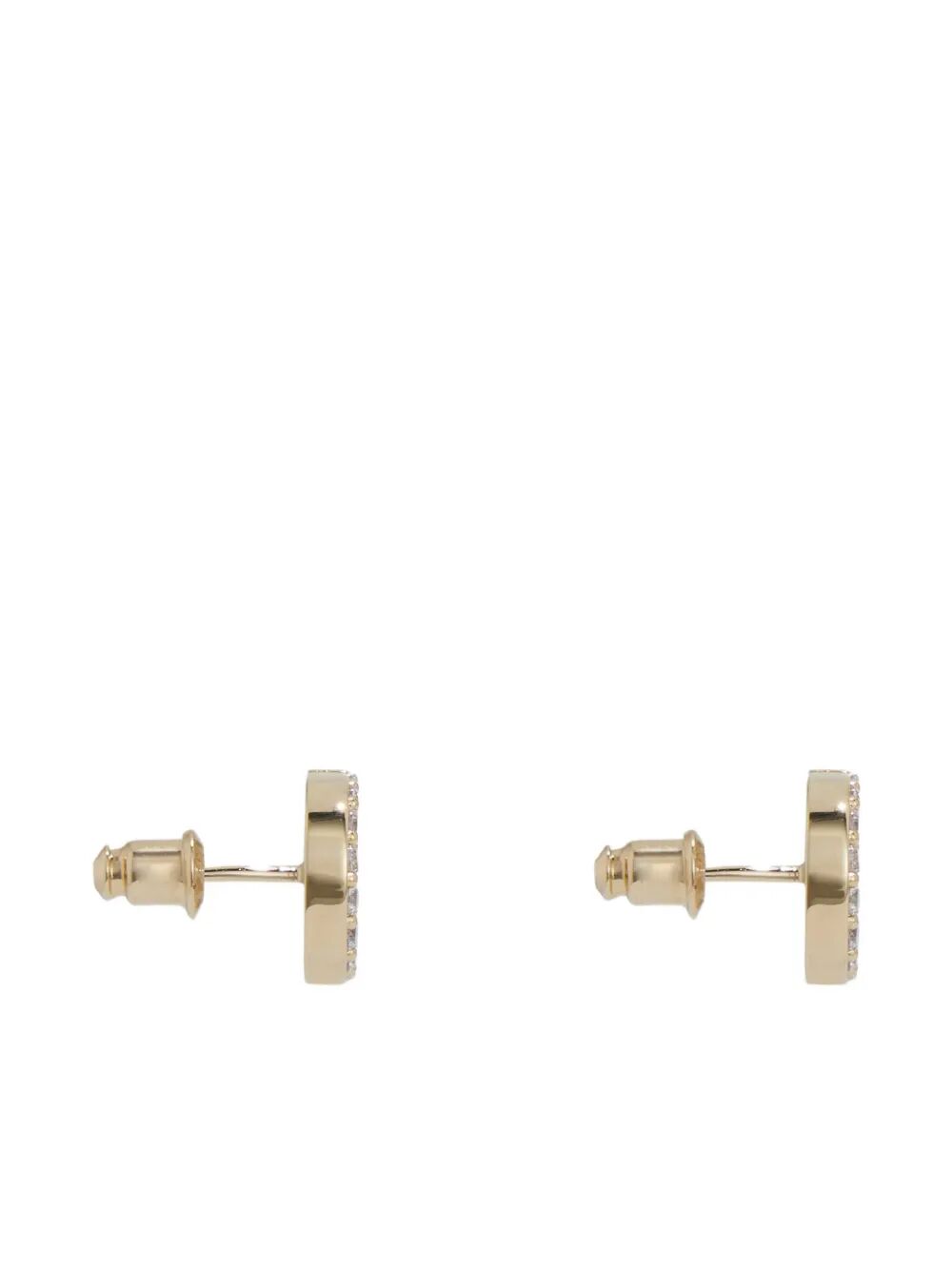 DOUBLE GANCINI CRYSTAL EMBELLISHED EARRINGS