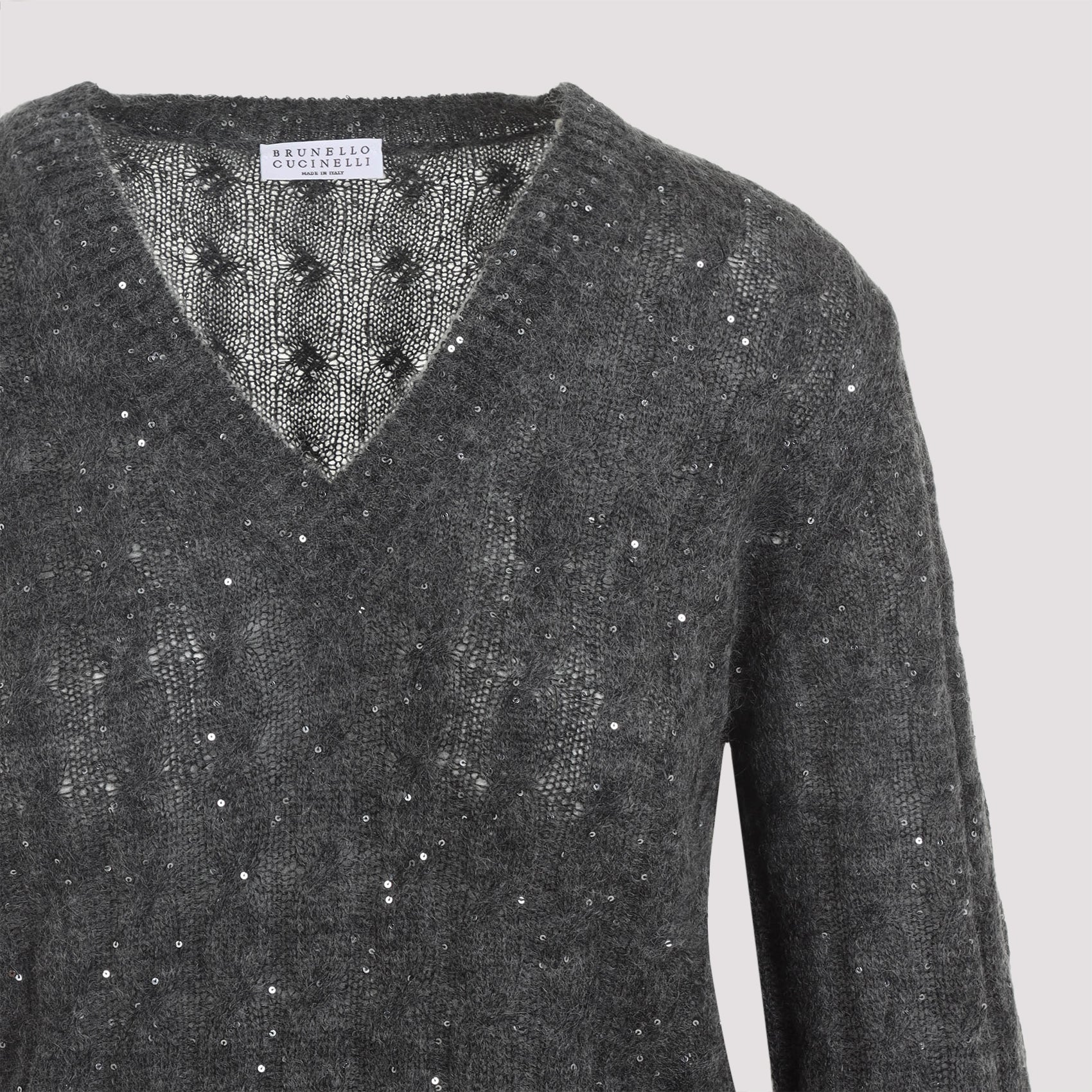 V-Neck Cable Pullover