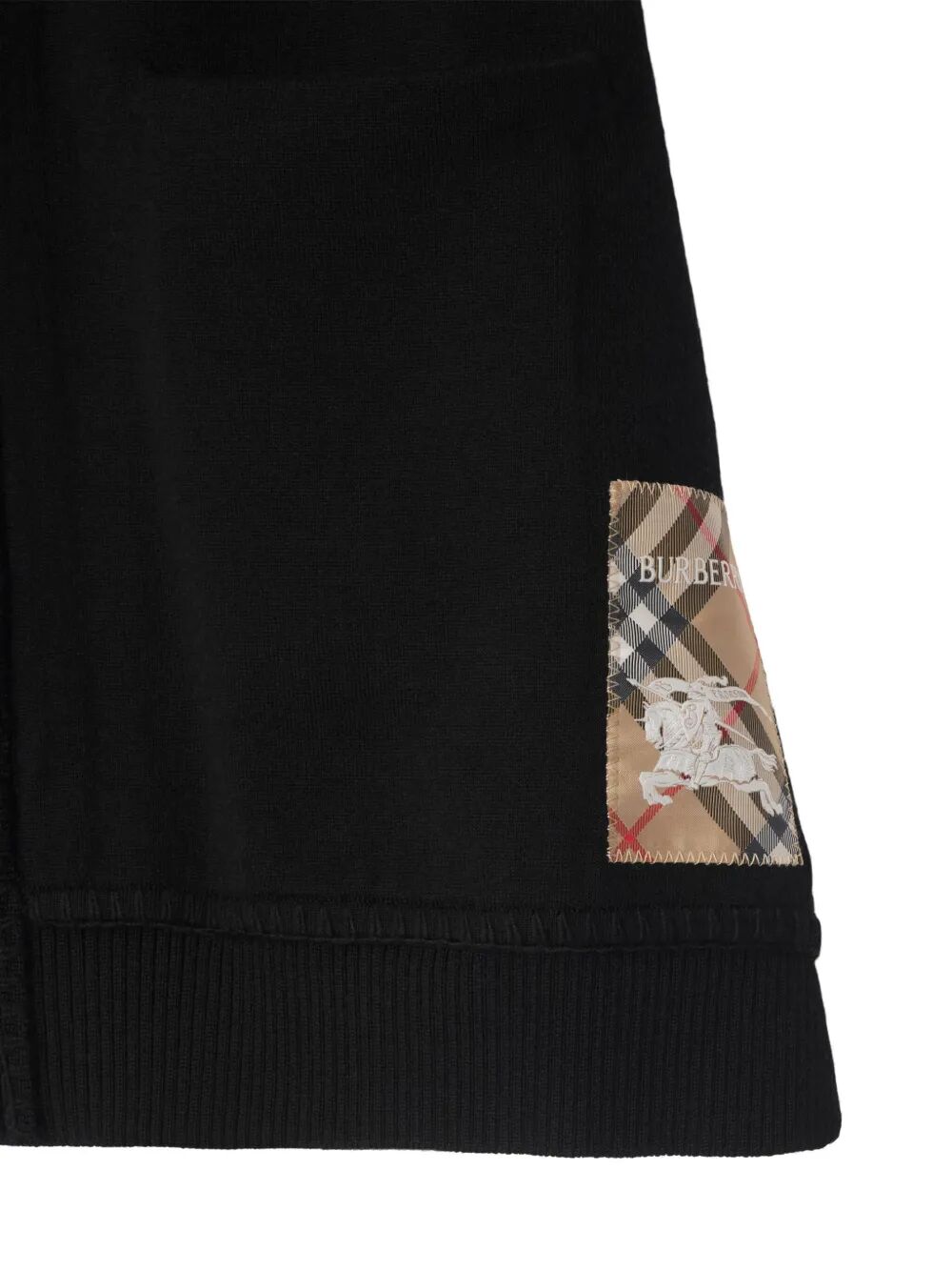 CHECK LABEL WOOL BLEND CAPE