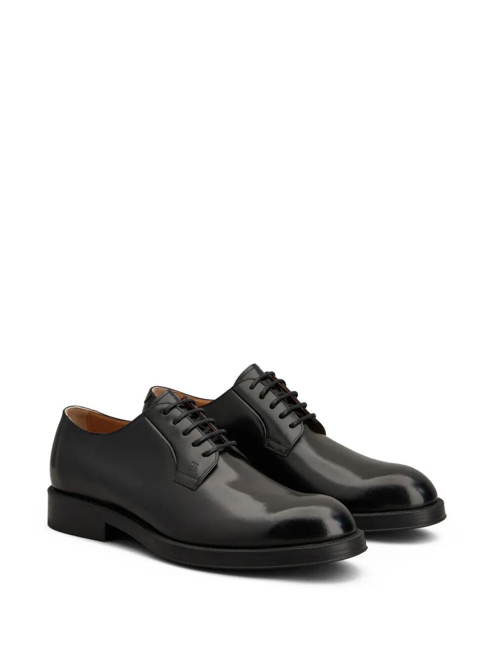 ALMOND TOE LEATHER DERBY