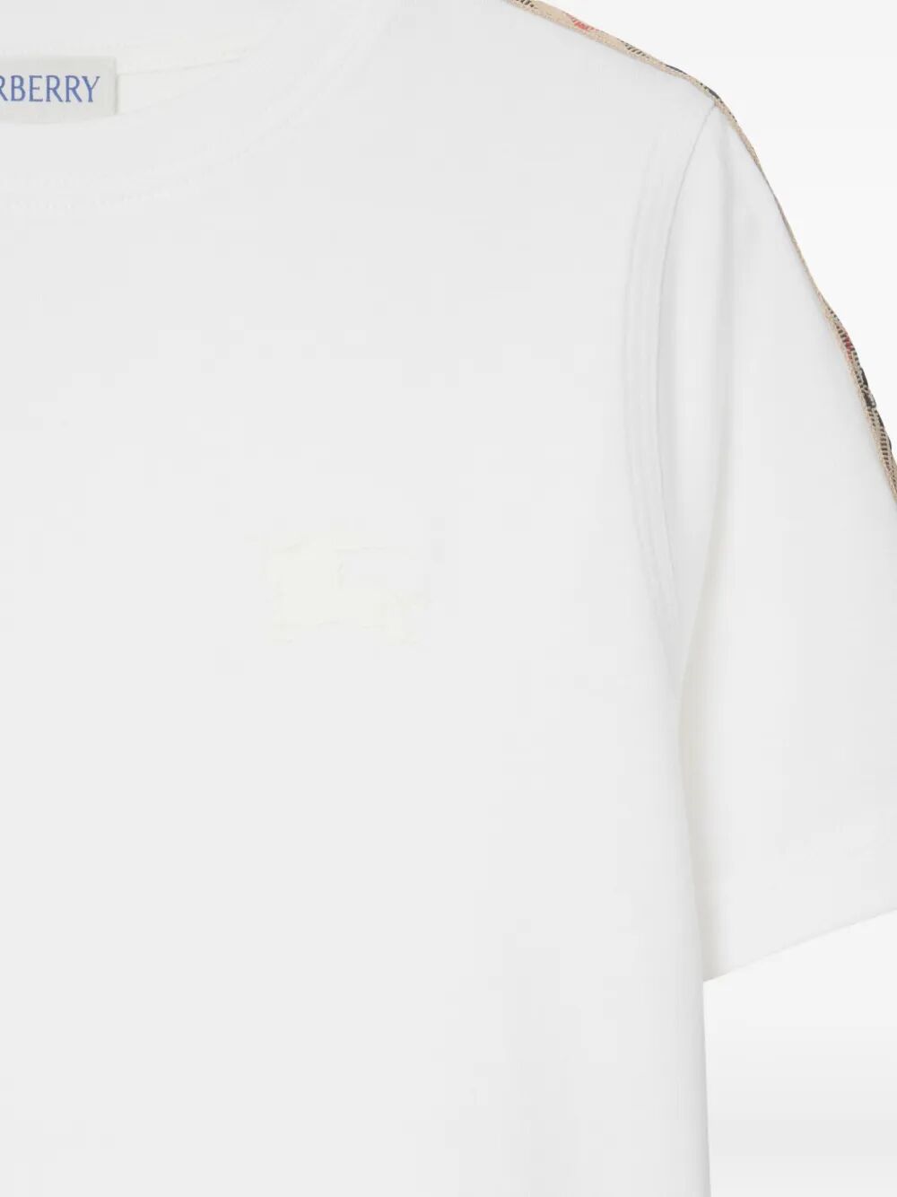 CHECK TRIM COTTON T-SHIRT