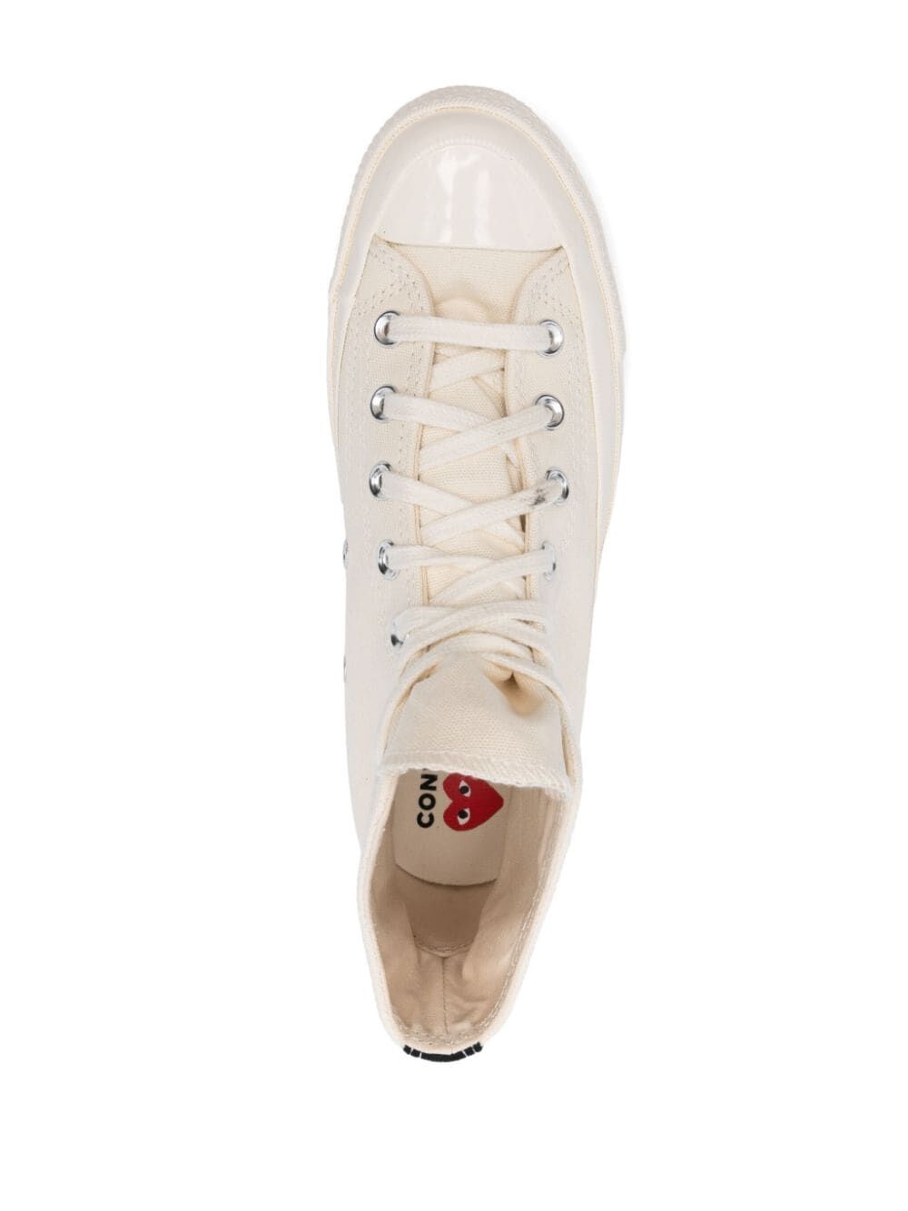 SMALL RED HEART HIGH-TOP SNEAKERS