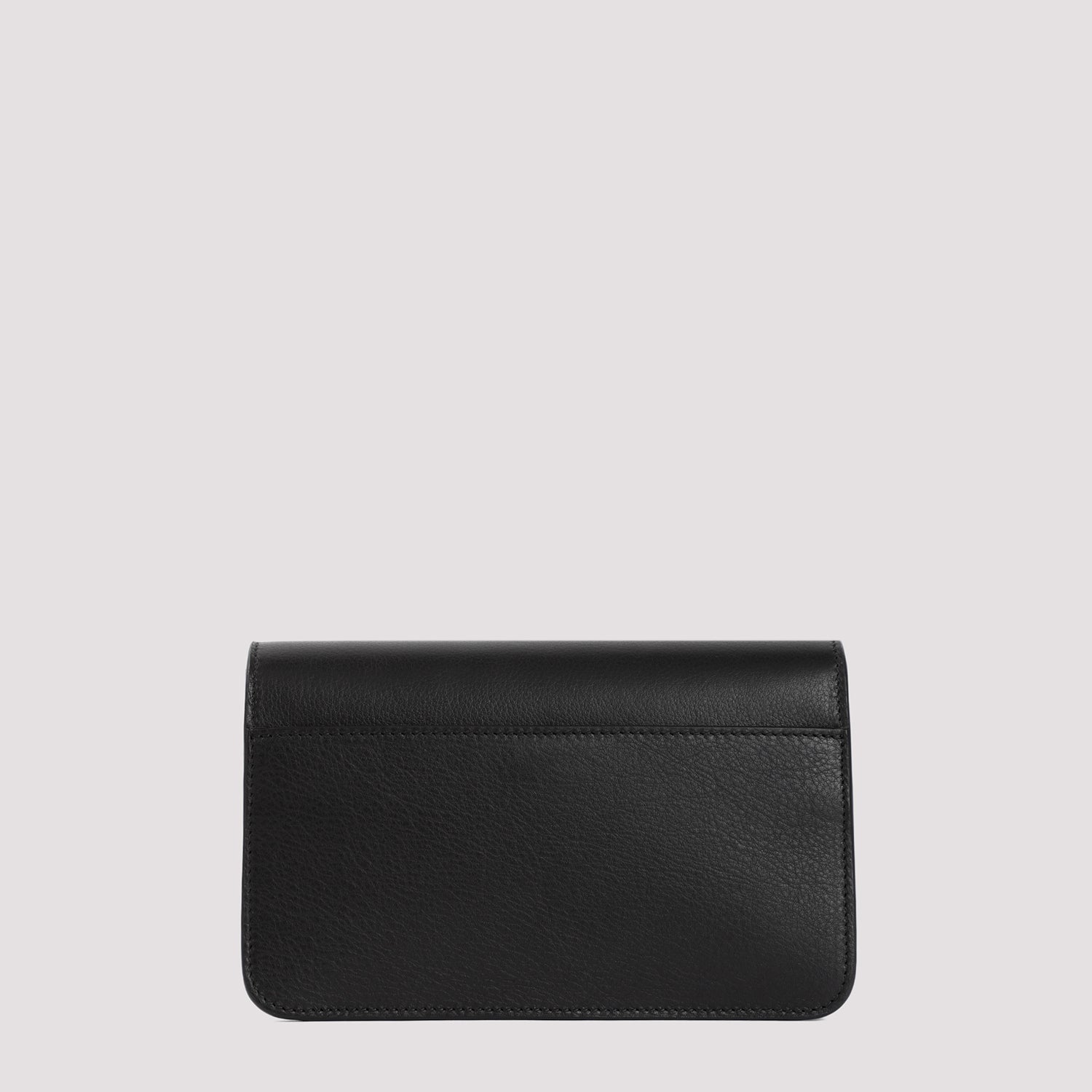 Logo Grained Calf Leather Shoulder Bag