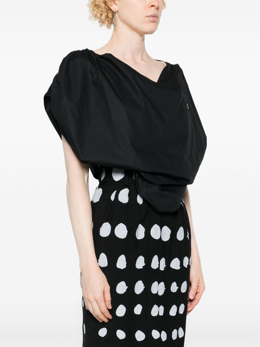 HEART ASYMMETRIC COTTON TOP