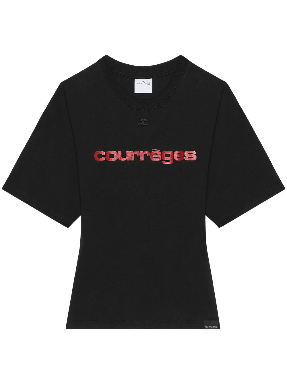 FLARED SLEEVES FITTED PRINTED T-SHIRT