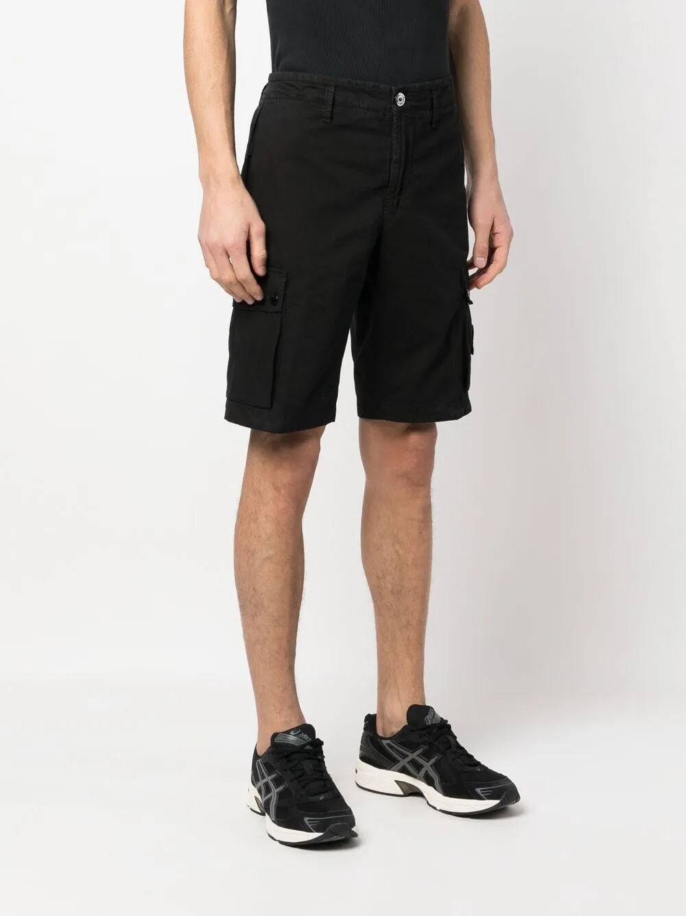 OLD EFFECT COTTON CARGO BERMUDA SHORTS