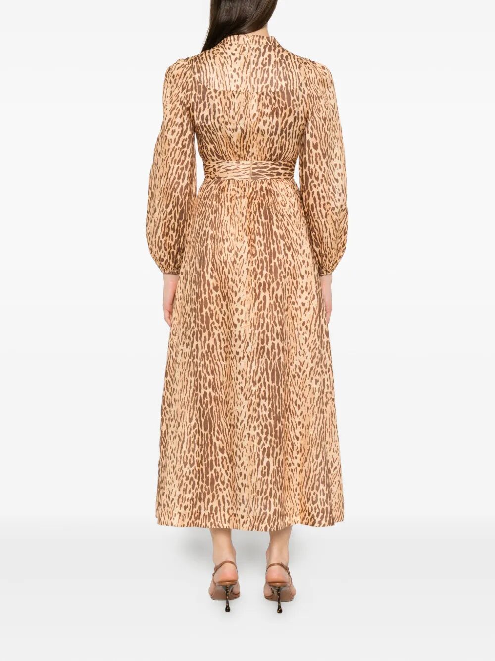 CASCADIAN PLUNGE MIDI DRESS