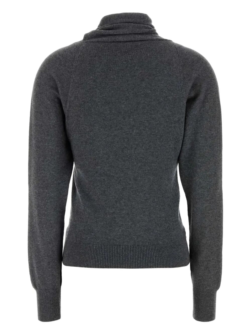 WRAP COLLAR CASHMERE BLEND SWEATER