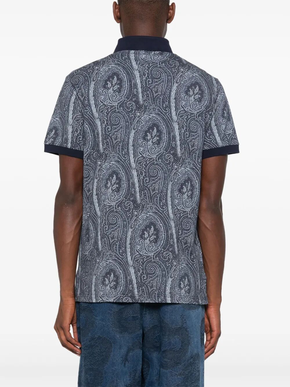 ALL-OVER FOLIAGE COTTON POLO SHIRT