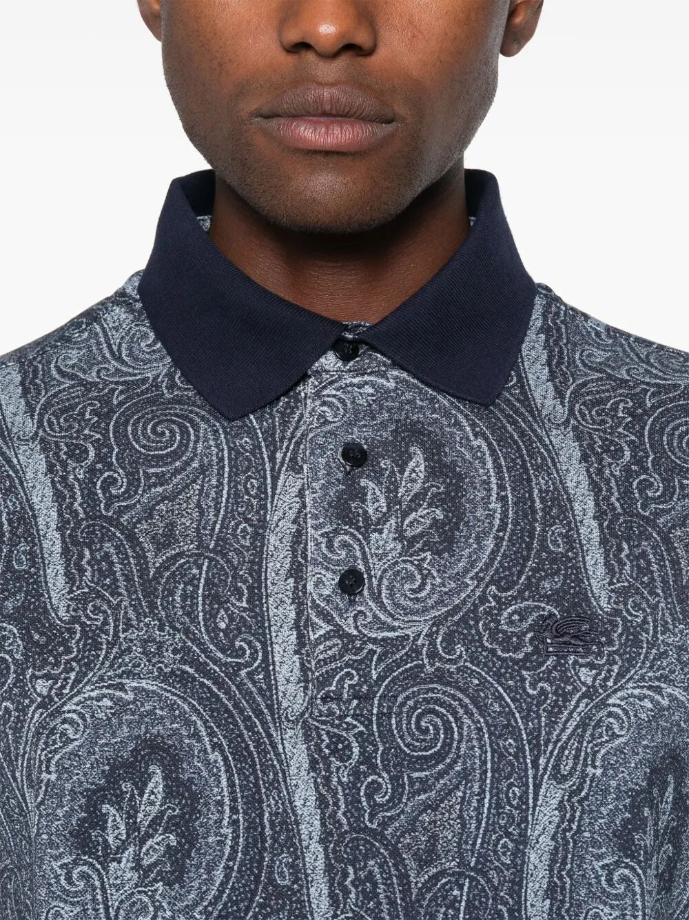 ALL-OVER FOLIAGE COTTON POLO SHIRT