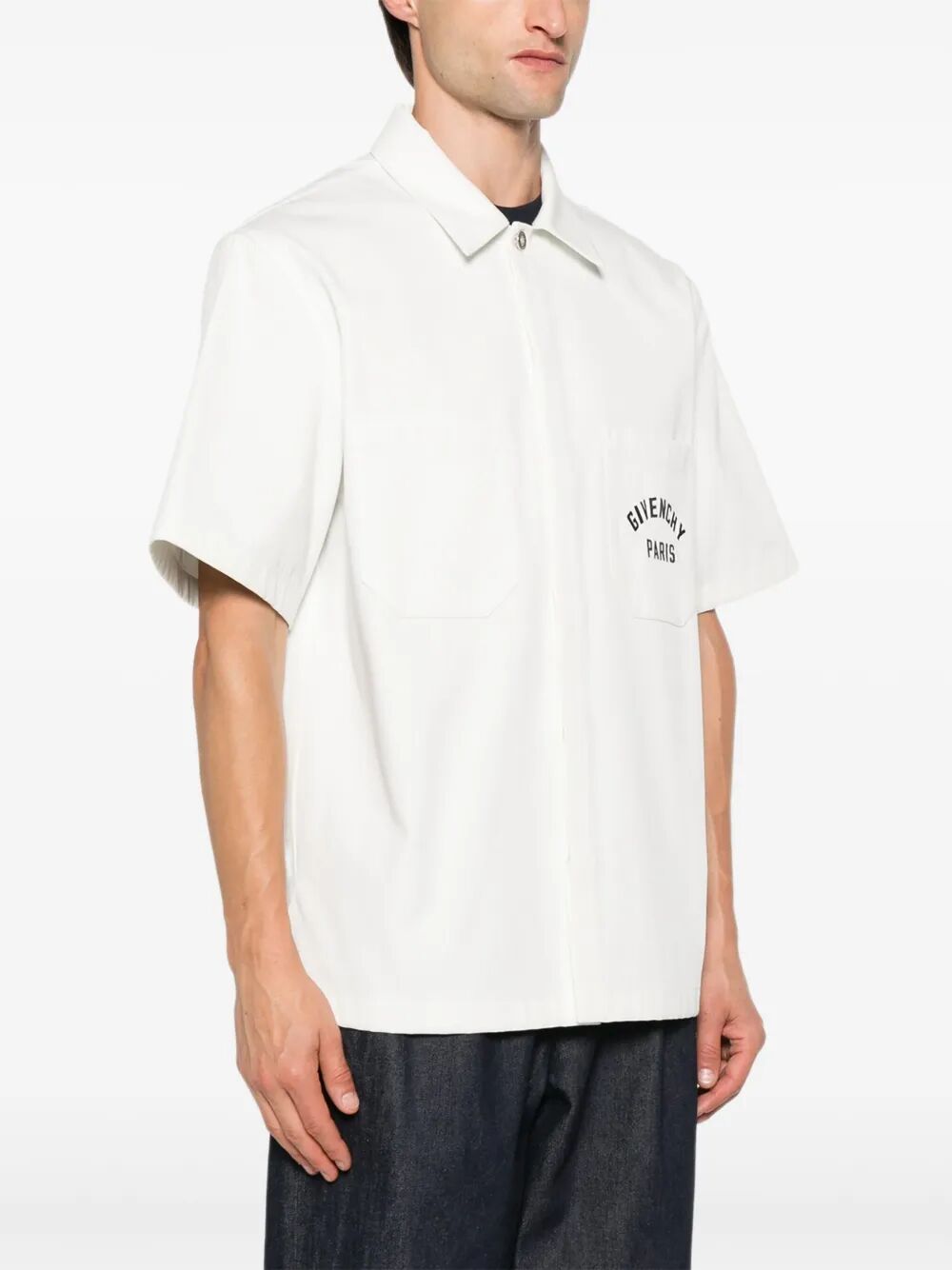 SHORT-SLEEVED COTTON T-SHIRT WITH GIVENCHY PARIS EMBROIDERY