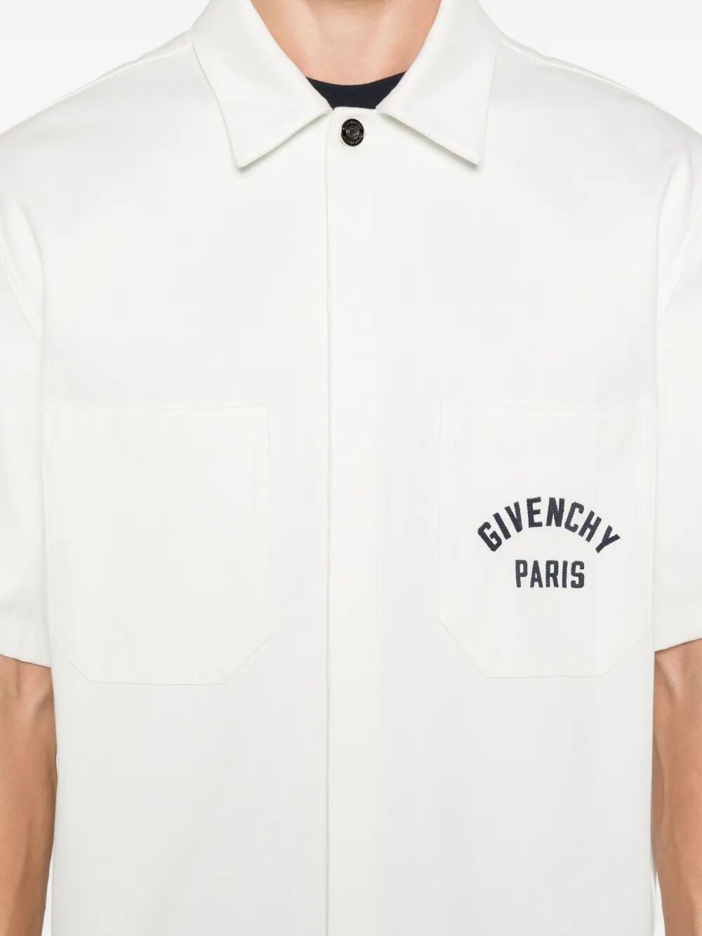 SHORT-SLEEVED COTTON T-SHIRT WITH GIVENCHY PARIS EMBROIDERY