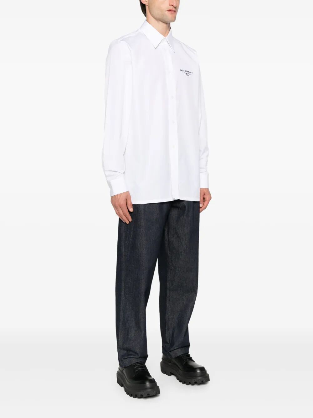 CLASSIC FIT SHIRT WITH GIVENCHY LOGO PRINT