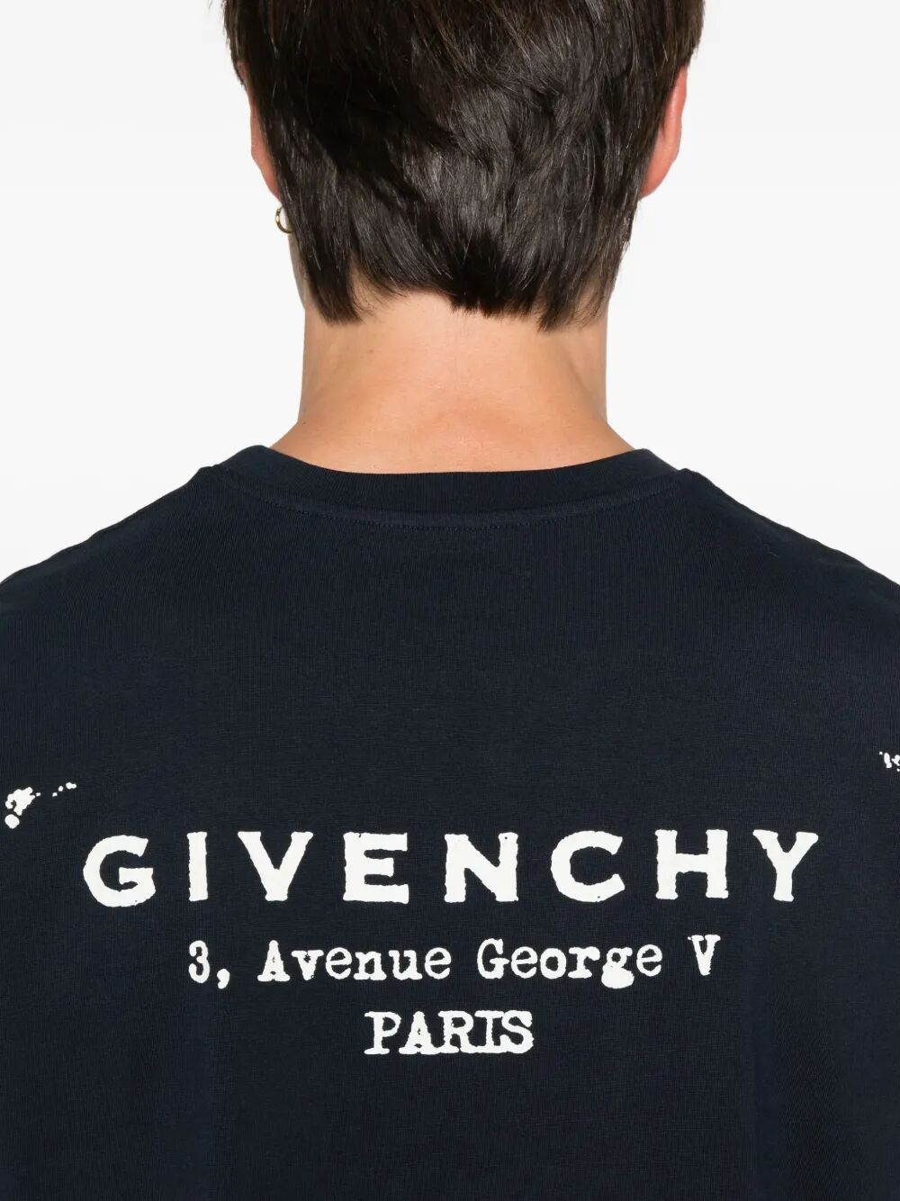 COTTON T-SHIRT WITH GIVENCHY STAMP PRINT