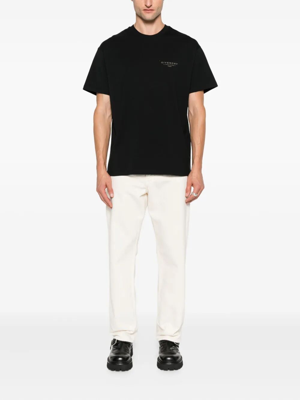 COTTON T-SHIRT WITH GIVENCHY PARIS PRINT