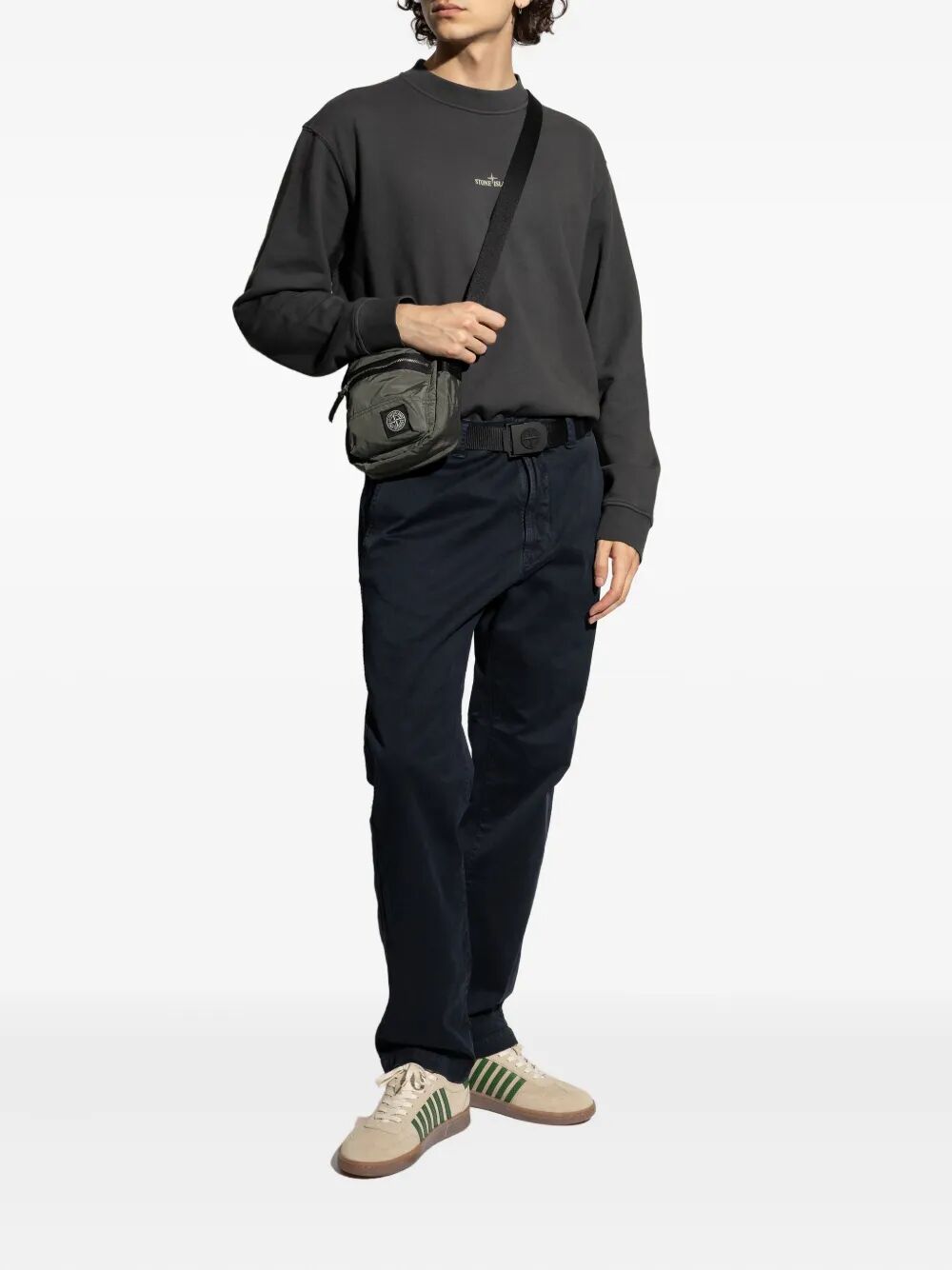 COTTON FLEECE OVERSIZED FIT SWEATSHIRT WITH INDUSTRIAL FOUR PRINT