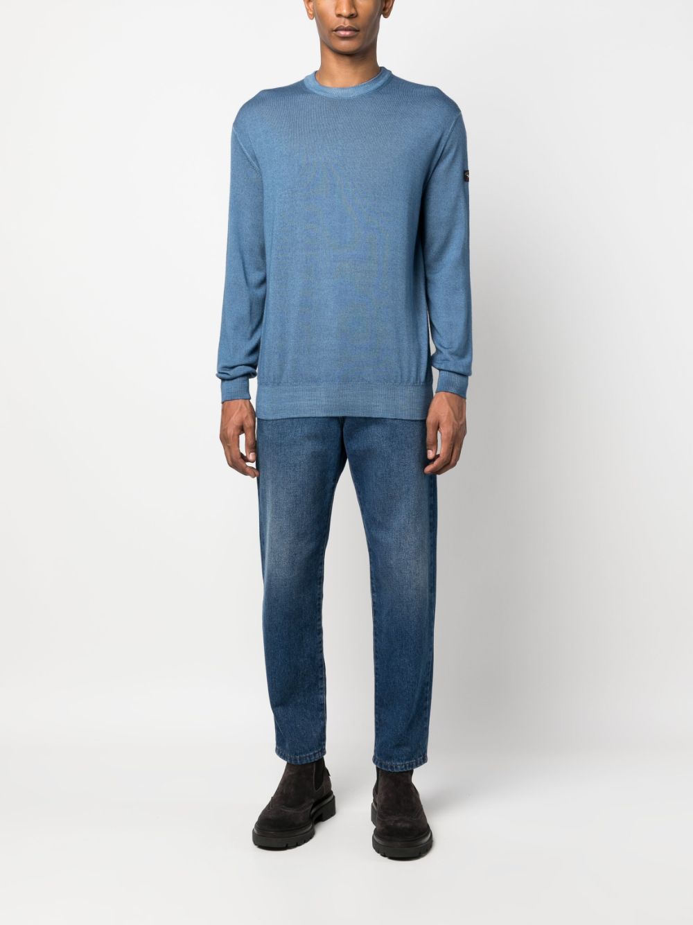 FINE RIBBED WOOL SWEATER