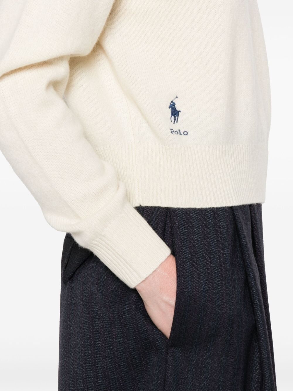 DROPPED SHOULDER WOOL SWEATER