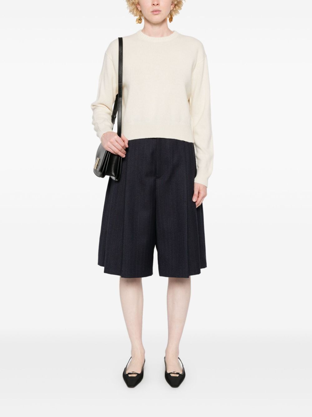 DROPPED SHOULDER WOOL SWEATER