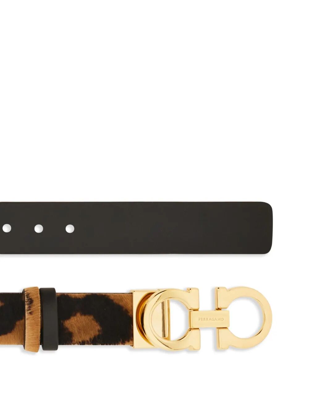 ANIMAL-PRINT PONY HAIR GANCINI BELT