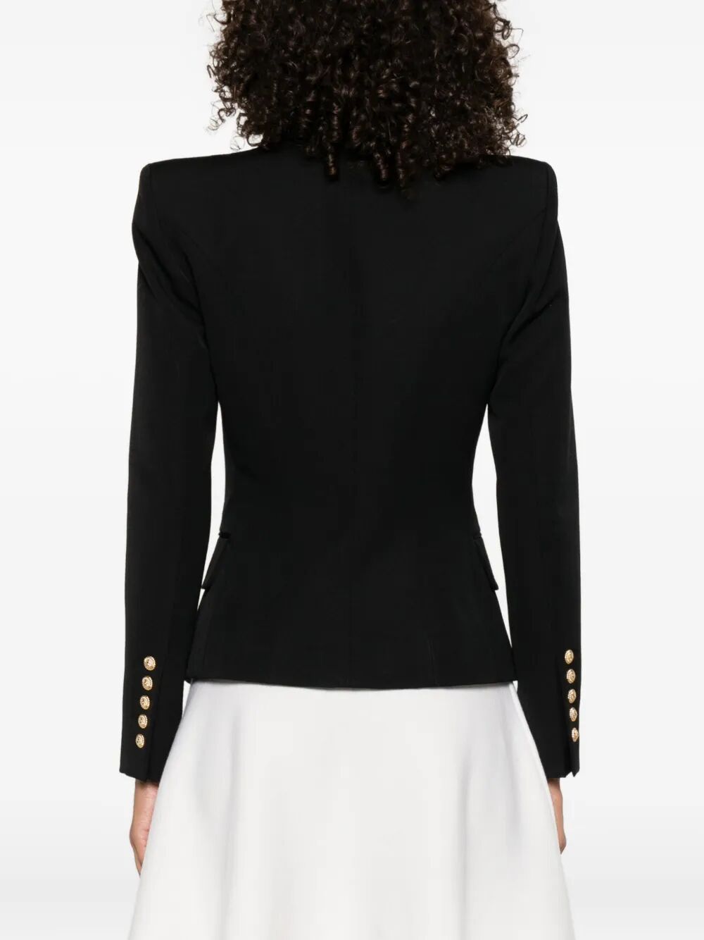DOUBLE-BREASTED WOOL FITTED JACKET