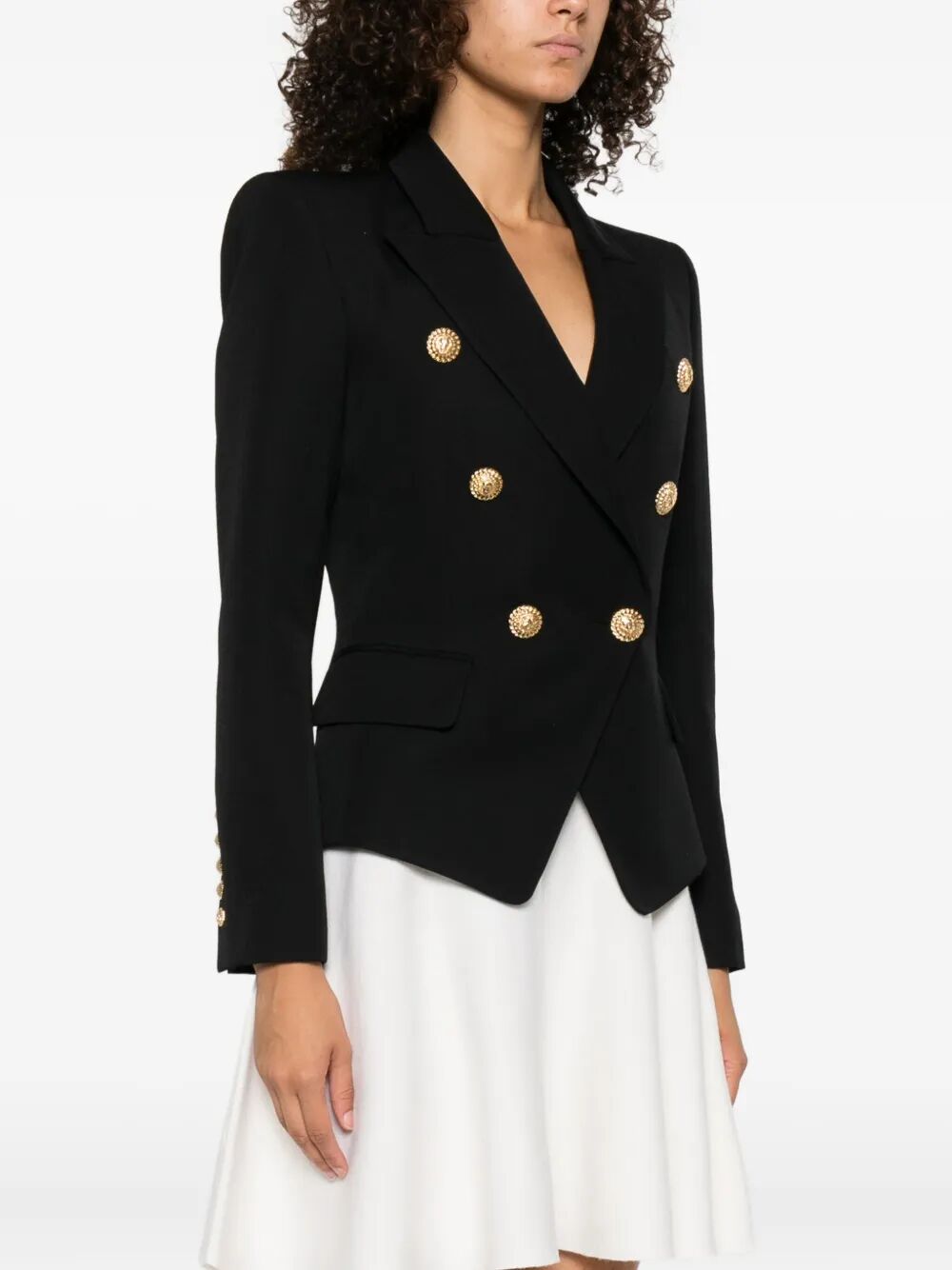 DOUBLE-BREASTED WOOL FITTED JACKET