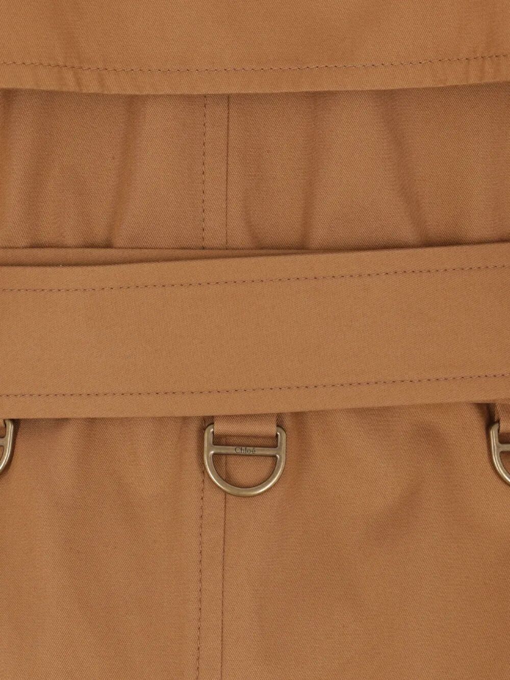 COTTON GABARDINE BELTED LONG TRENCH COAT