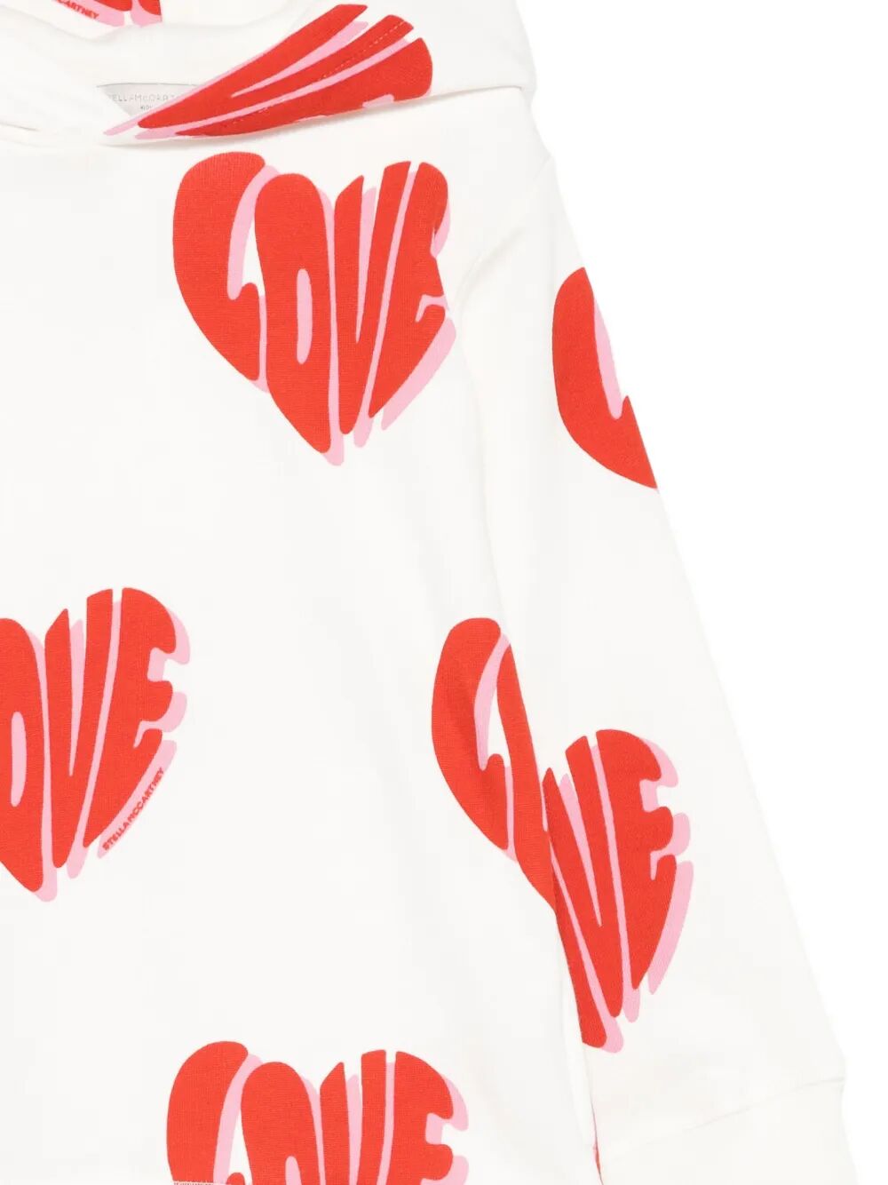 HEART-PRINT HOODIE