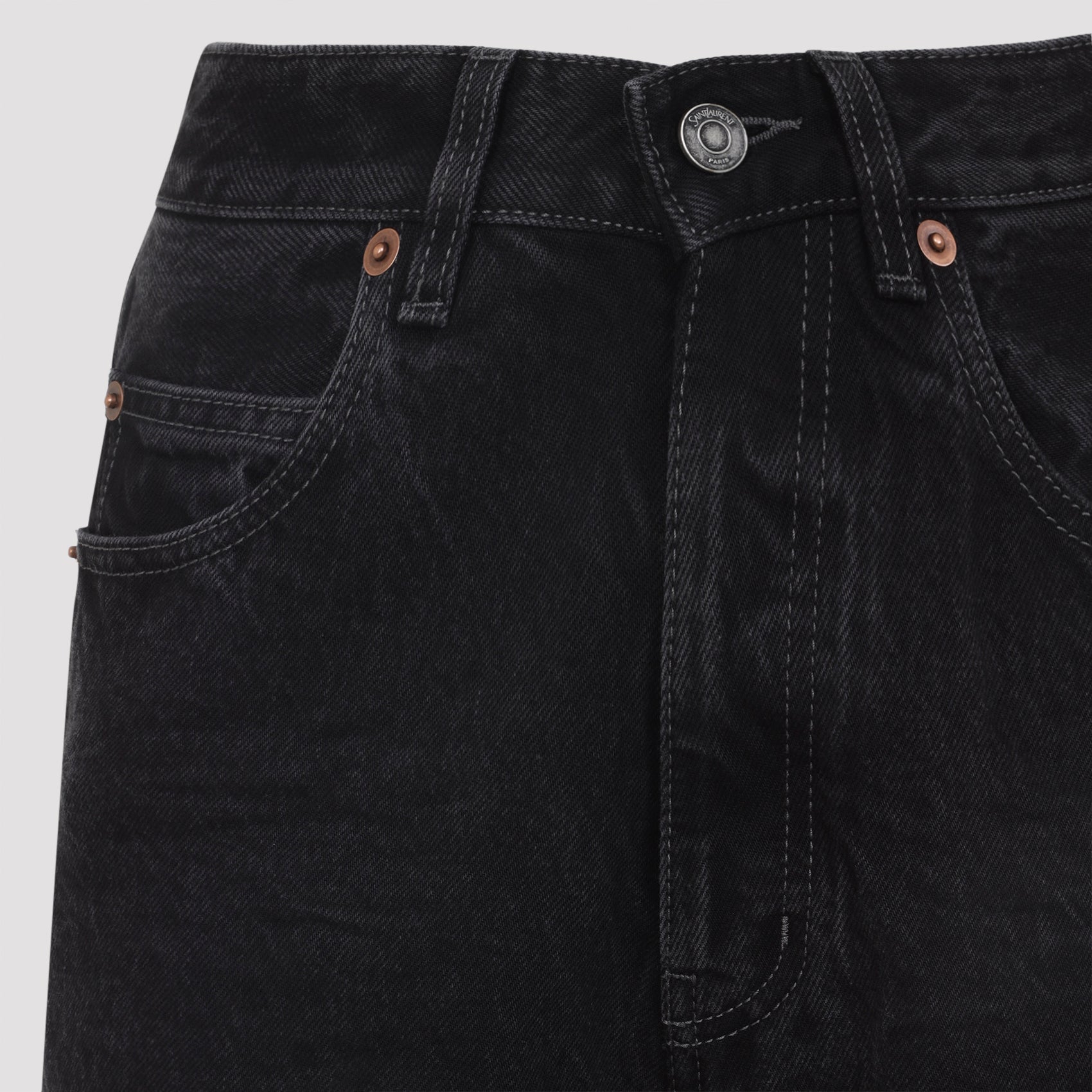 V Waist Baggy Jeans