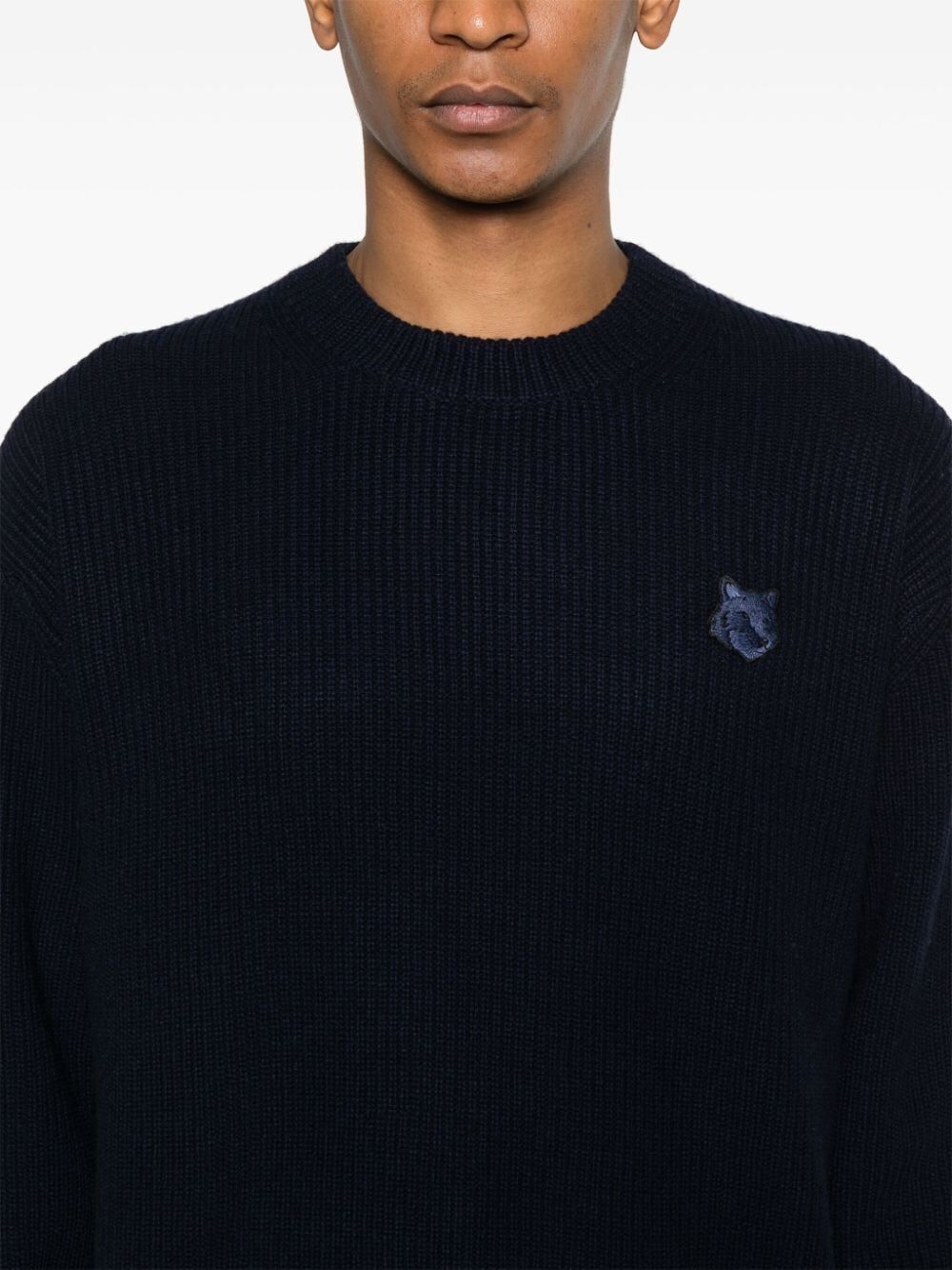 BOLD FOX HEAD PATCH COMFORT RIBBED JUMPER