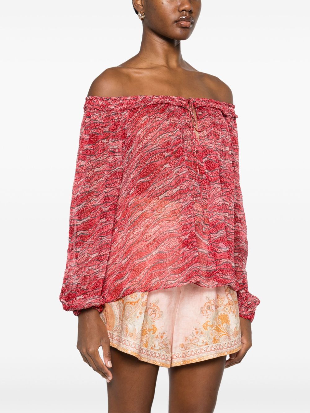 VUTTI PRINTED MUSLIN BLOUSE
