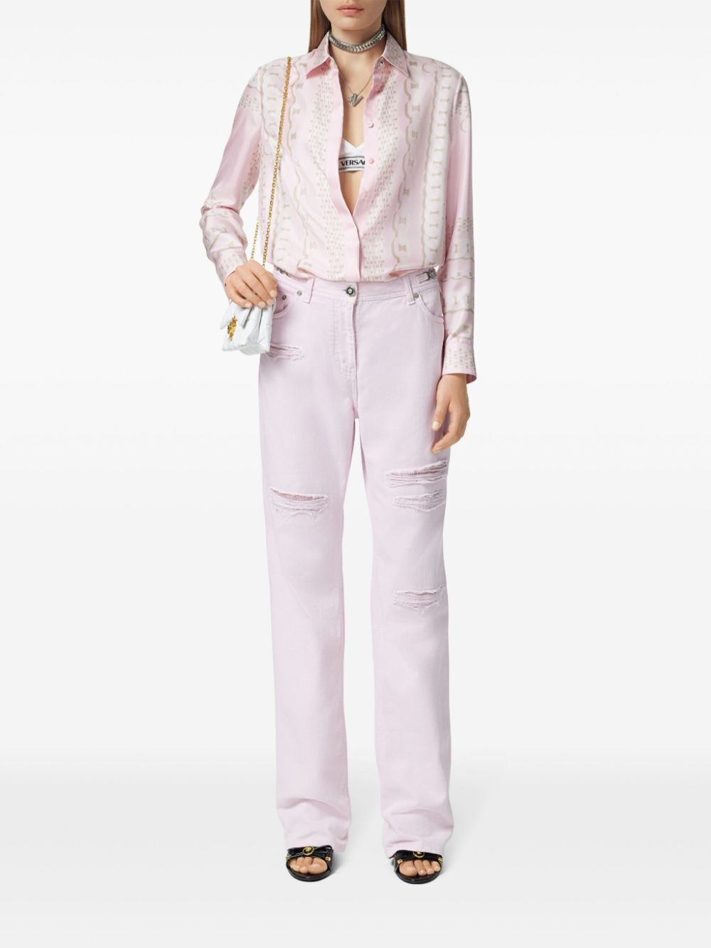 TREASURE PRINTED SILK SHIRT