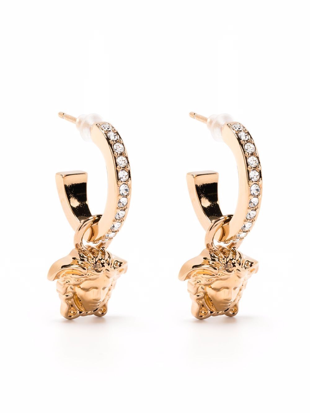 CRYSTAL LA MEDUSA HOOP EARRINGS