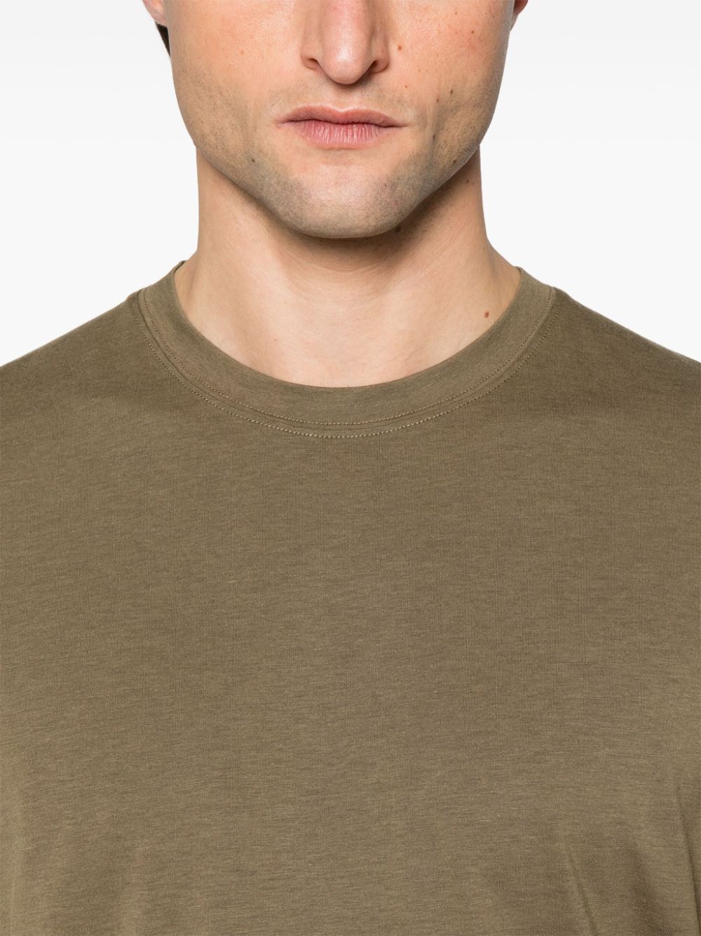LYOCELL AND COTTON REGULAR FIT T-SHIRT