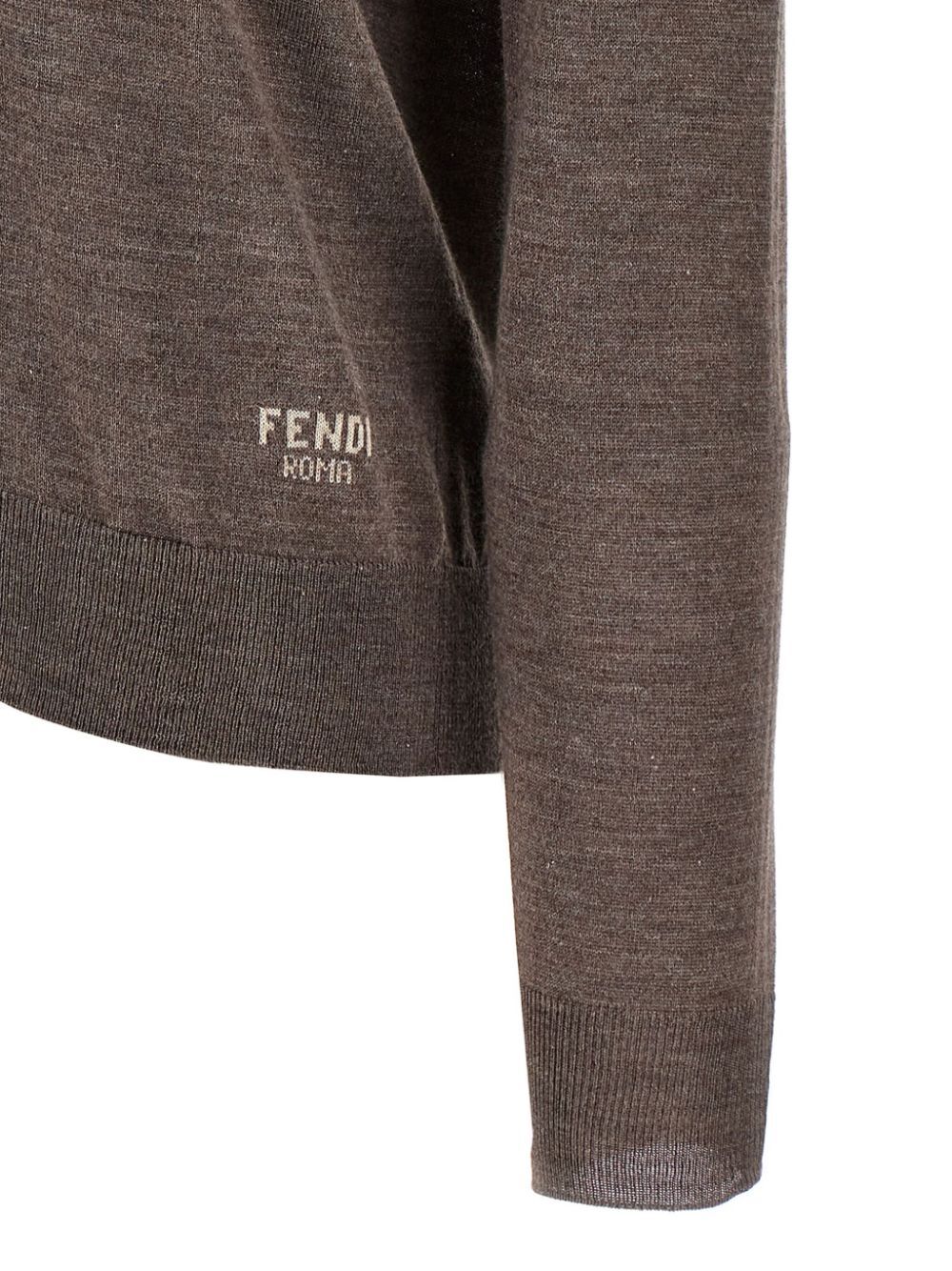 WOOL AND SILK V-NECK JUMPER