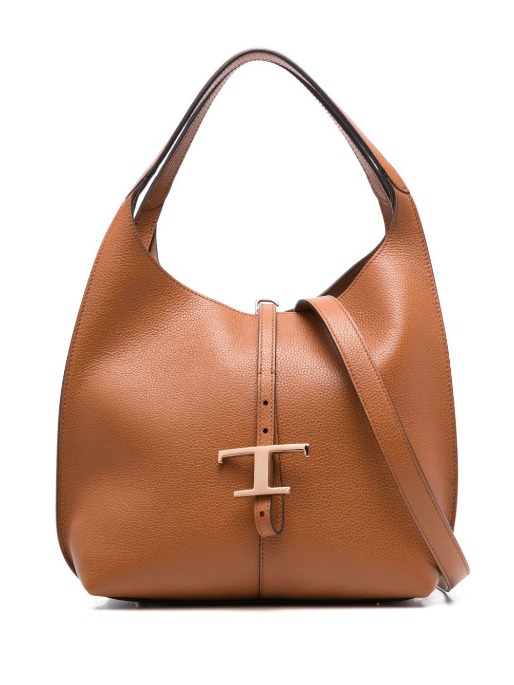 SMALL T TIMELESS GRAINED LEATHER SHOULDER BAG